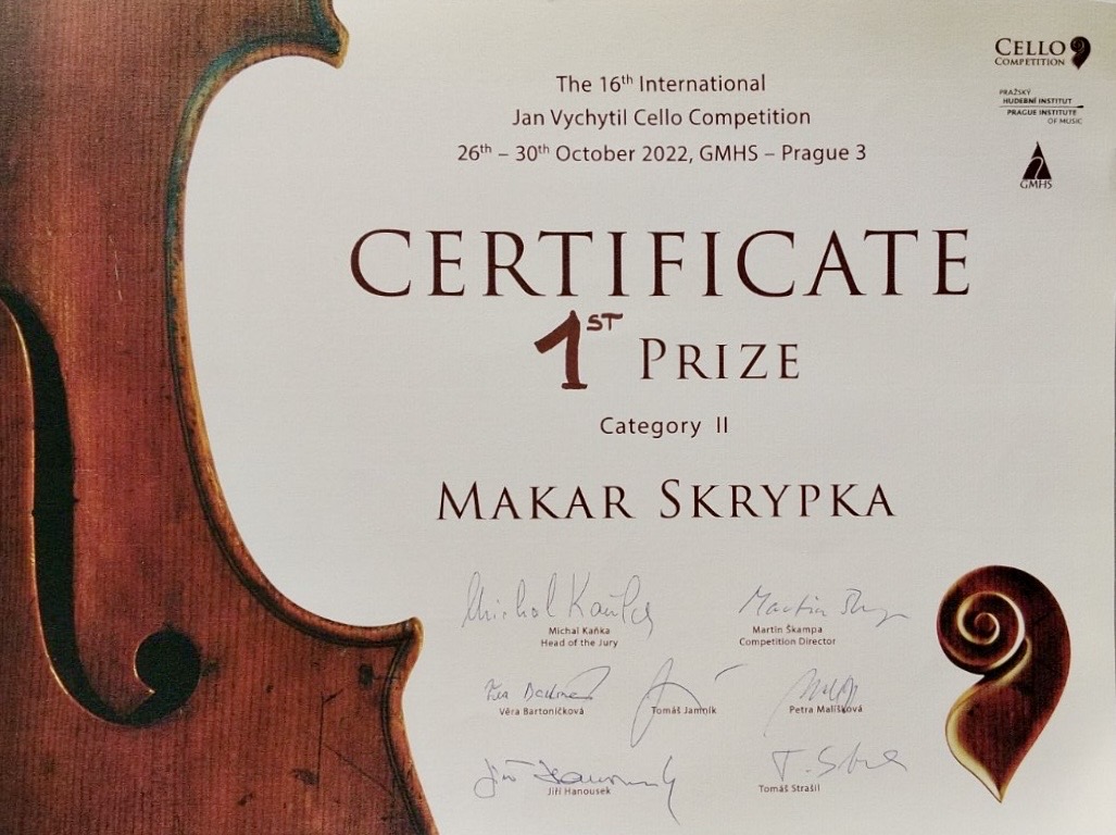 Jan Vychytil Cello Competition 2022